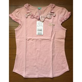 トッカ(TOCCA)のみゆけ様:タグ付き新品❤︎トッカおリボンカットソー❤︎140cm130cmピンク(Tシャツ/カットソー)