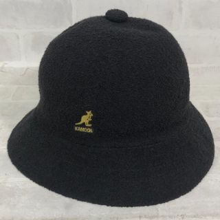 カンゴール(KANGOL)のKANGOL カンゴール 帽子 バケットハット 金ロゴ 黒 ブラック XL(ハット)