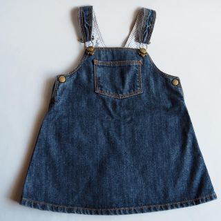 プチバトー(PETIT BATEAU)のプチバトー デニムジャンパースカート サイズ80くらい(ワンピース)