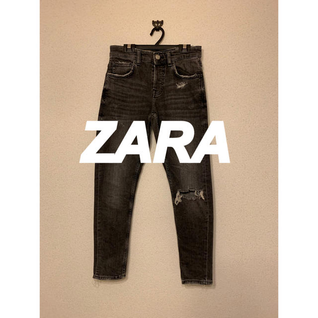 ZARA(ザラ)の[ZARA]ダメージスキニーフィットジーンズ グレー メンズのパンツ(デニム/ジーンズ)の商品写真