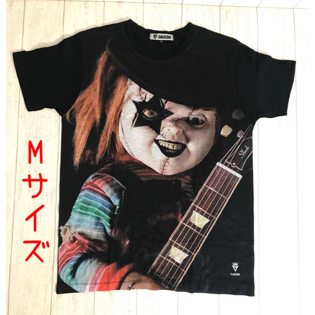 チャッキー チャイルドプレイ ピエロ ホラー映画 半袖 黒Tシャツ Mサイズ メンズのトップス(Tシャツ/カットソー(半袖/袖なし))の商品写真
