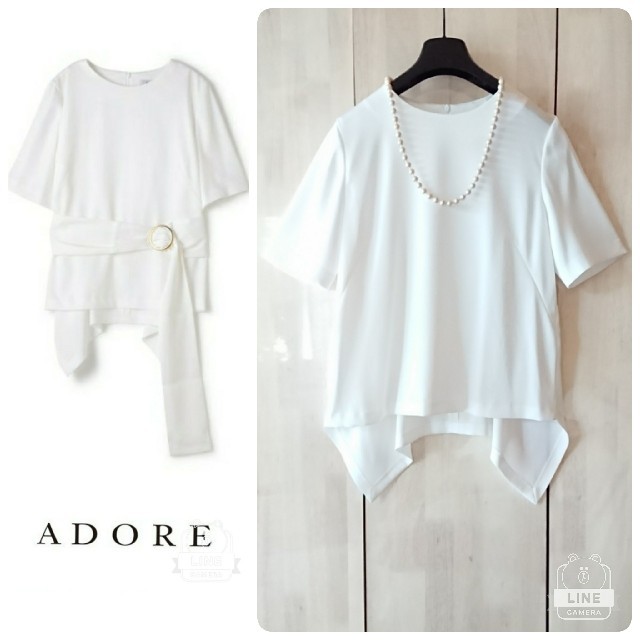 ◆幻◆ 希少　定価3万円 ADORE ハイツイストツイルベルト付きブラウス