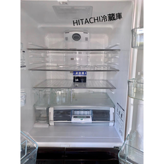 HITACHI冷蔵庫 日立 真空チルド 自動製氷 鏡面 2014年製