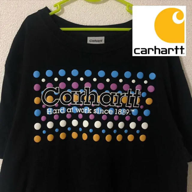 carhartt(カーハート)の【希少】カーハート ロゴ Tシャツ 水玉 カラフル ビッグサイズ メンズのトップス(Tシャツ/カットソー(半袖/袖なし))の商品写真