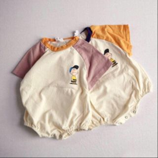 スヌーピー ベビー服 男の子 女の子 パープル 紫色系 の通販 4点 Snoopyのキッズ ベビー マタニティを買うならラクマ