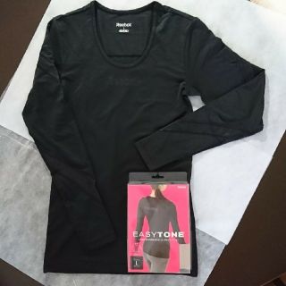 リーボック(Reebok)のEASYTONE  Tops  ブラック  L(カットソー(長袖/七分))