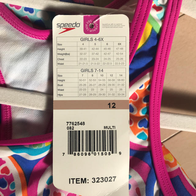 SPEEDO(スピード)のSpeedo 女の子用水着 タグ付き未使用 サイズ12 キッズ/ベビー/マタニティのキッズ服女の子用(90cm~)(水着)の商品写真