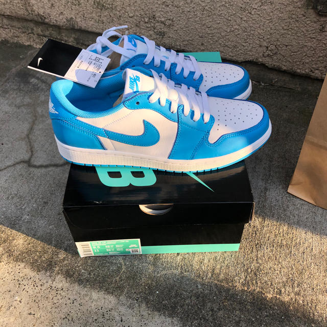 込27.5cm nike sb jordan 1 low QS UNC