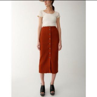 マウジー(moussy)のmoussy RIB KNIT LONG SKIRT(ロングスカート)