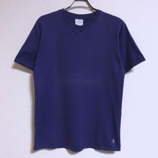 グッドイナフ(GOODENOUGH)のGOODENOUGH ヘンリーネックTシャツ Mサイズ グッドイナフ 無地T 紫(Tシャツ/カットソー(半袖/袖なし))