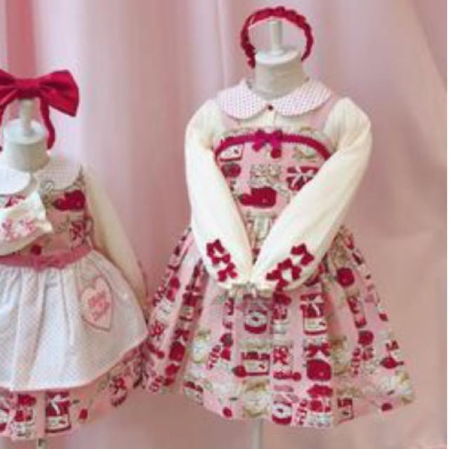 シャーリーテンプル♡ジャム瓶♡ワンピース120♡ピンクとジャム瓶