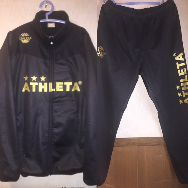 ATHLETA - アスレタ ATHLETA ウルトラシェル 黒 上下セット Lサイズの ...