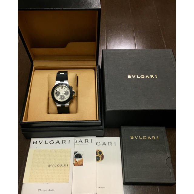 【おトク】 正規品　BVLGARI 【美品】 - BVLGARI ブルガリ 自動巻 クロノグラフ アルミニウム 腕時計(アナログ)