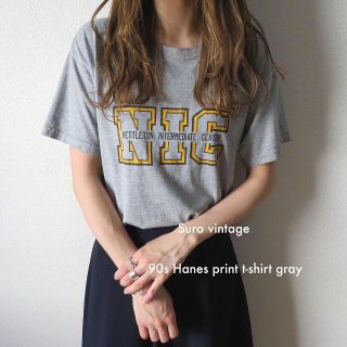 サンタモニカ(Santa Monica)の90s Hanes 企業 tシャツ グレー 古着 レディース vintage(Tシャツ(半袖/袖なし))