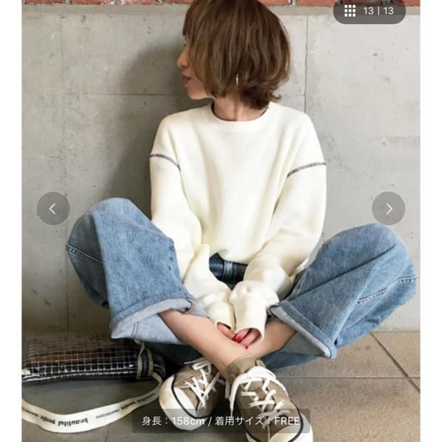 BEAUTY&YOUTH UNITED ARROWS(ビューティアンドユースユナイテッドアローズ)の6(ROKU)＞THERMAL COLOR STITCH LONG SLEEVE レディースのトップス(カットソー(長袖/七分))の商品写真