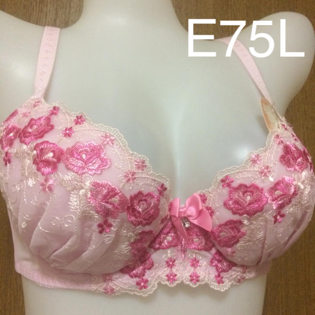 プチローズ ブラショー E75L ピンク レディースの下着/アンダーウェア(ブラ&ショーツセット)の商品写真