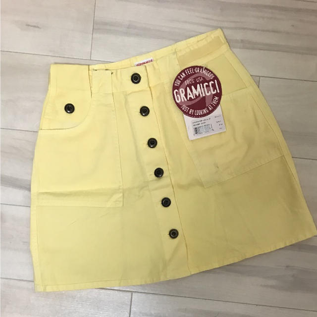 GRAMICCI(グラミチ)の新品 90年代 USA製 gramicci スカート レモンイエロー レディースのスカート(ひざ丈スカート)の商品写真