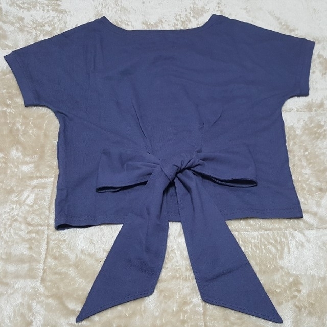 PROPORTION BODY DRESSING(プロポーションボディドレッシング)の★新品未使用★ブランシック 後ろリボンしばりTOPS ブルー レディースのトップス(カットソー(半袖/袖なし))の商品写真