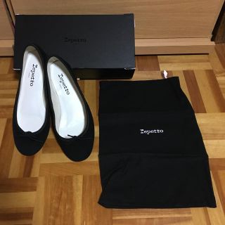 レペット(repetto)のレペット バレエシューズ ブラック 38.5 38 ポルセリ lepetto(バレエシューズ)