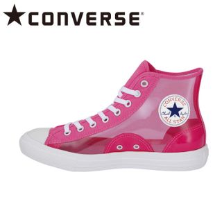 コンバース(CONVERSE)のサイズ23.0cm コンバース クリアマテリアル ハイ ピンク(スニーカー)