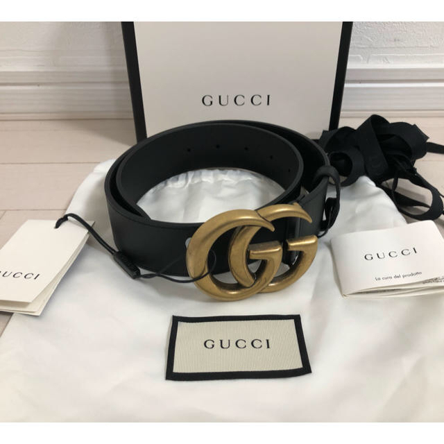 想像を超えての Gucci - バックル付き レザーベルト GG グッチ 【りな