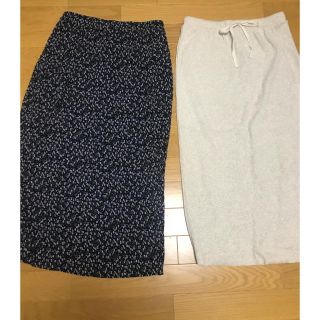 ダブルクローゼット(w closet)のふるふる様専用★ダブルクローゼット 試着のみ 小花柄 リブ スカート(ひざ丈スカート)