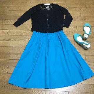 ザラ(ZARA)のザラ透かしカーデ&スカート未使用(セット/コーデ)