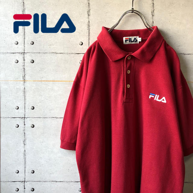 FILA(フィラ)の【激レア】90s FILA フィラ ワンポイントロゴ ポロシャツ メンズのトップス(ポロシャツ)の商品写真