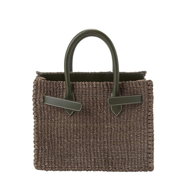 海外花系 SEA BASKET BAG かごバッグ M ミディアム カーキ KHAKI | www