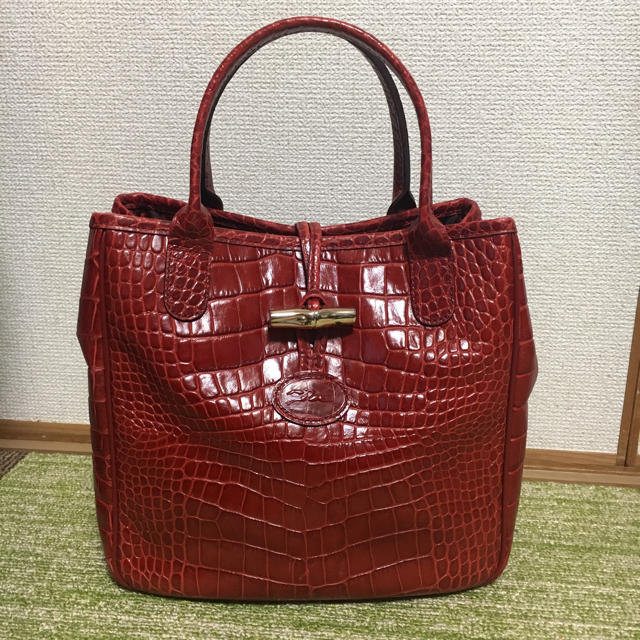 LONGCHAMP トートバック クロコ型押し