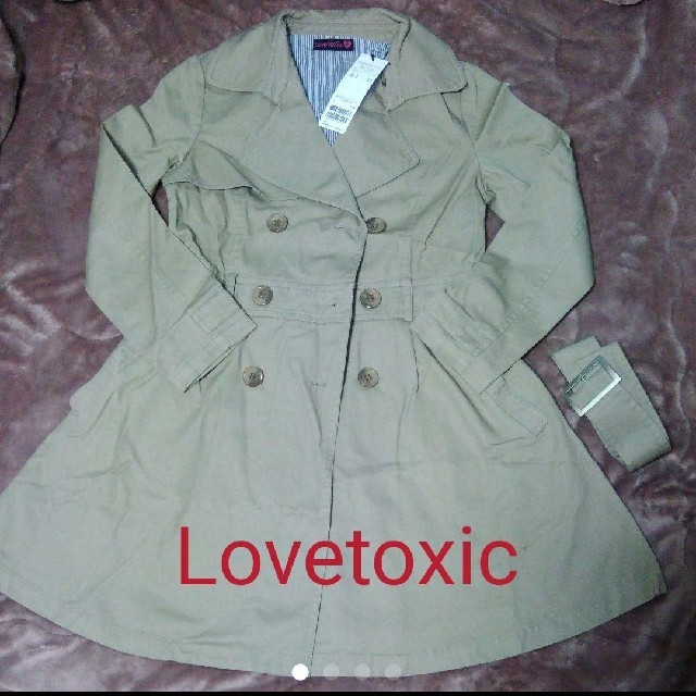 lovetoxic(ラブトキシック)の新品未使用☆トレンチコート Lovetoxic 150 M ラブトキシック キッズ/ベビー/マタニティのキッズ服女の子用(90cm~)(コート)の商品写真