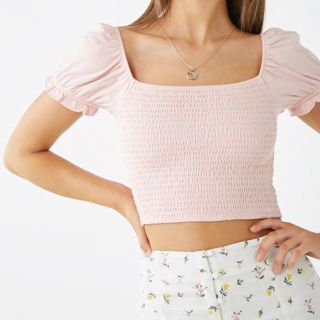 フォーエバートゥエンティーワン(FOREVER 21)のpink tops(カットソー(長袖/七分))