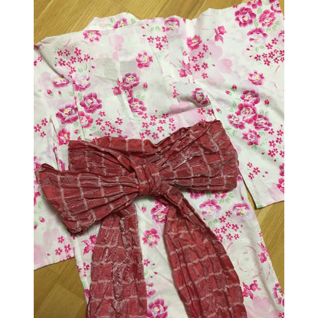 girl's浴衣★110 キッズ/ベビー/マタニティのキッズ服女の子用(90cm~)(甚平/浴衣)の商品写真