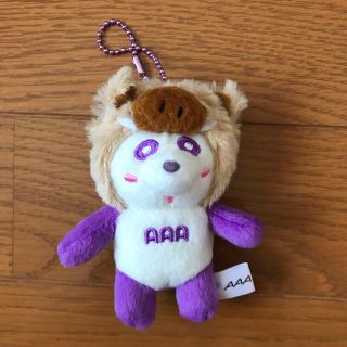 トリプルエー(AAA)のAAA  え〜パンダ うりぼうキーホルダー 紫 ファンミ グッズ 銀テープ付き(アイドルグッズ)