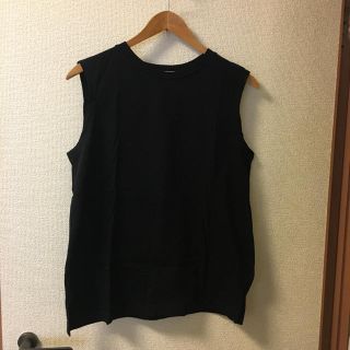 ジーユー(GU)のノースリーブ Tシャツ GU 黒(Tシャツ(半袖/袖なし))