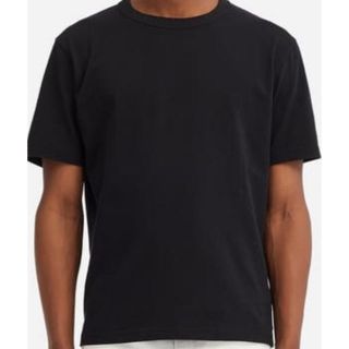 ユニクロ(UNIQLO)のユニクロ クールネックTシャツ  L ブラック・ホワイト(Tシャツ/カットソー(半袖/袖なし))