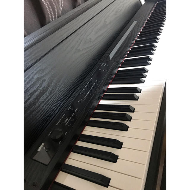 送料無料 電子ピアノ 2016年製 KORG LP-380 ブラック 椅子付き