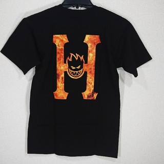 ハフ(HUF)の【S】HUF ハフ/半袖Tシャツ/SPITFIRE FLAMING H SS/黒(Tシャツ/カットソー(半袖/袖なし))