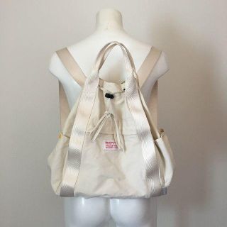 ルートート(ROOTOTE)のROOTOTE トートバッグ リュック 2Way 撥水 ホワイト(リュック/バックパック)