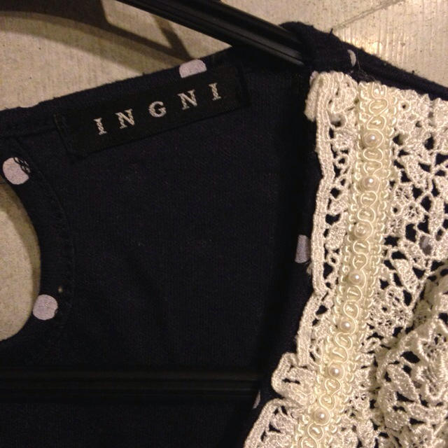 INGNI(イング)のINGNI♡ドット襟レーストップス レディースのトップス(カットソー(長袖/七分))の商品写真