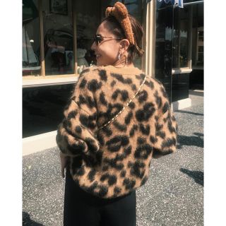 アメリヴィンテージ(Ameri VINTAGE)の値下げ【美品】アメリ KID MOHAIR LEOPARD KNIT(ニット/セーター)