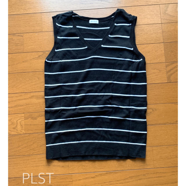 PLST(プラステ)のPLSTストライプノースリーブ レディースのトップス(カットソー(半袖/袖なし))の商品写真
