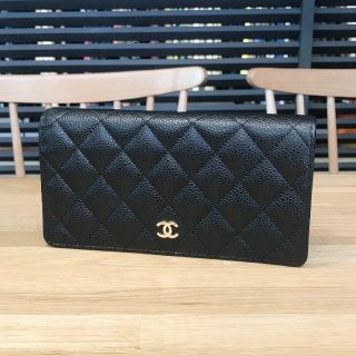 シャネル(CHANEL)のmsyisd様の シャネル マトラッセ 折り畳み 長財布 キャビアスキン黒(財布)