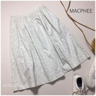 マカフィー(MACPHEE)のMACPHEE マカフィー トゥモローランド . プリント フレア スカート(ひざ丈スカート)