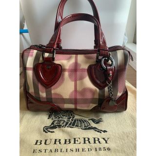 バーバリー(BURBERRY)の【美品】Burberry ボストンバッグ  ハート柄 (ボストンバッグ)