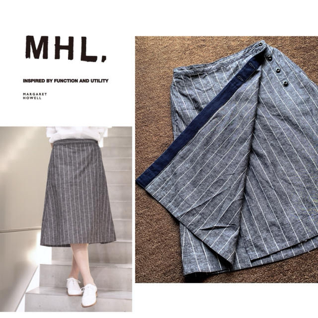 MHL ■ コットンリネンスカート 25,920円素材麻55%コットン45%