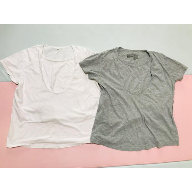 MUJI (無印良品)(ムジルシリョウヒン)のTシャツ 2枚セット マタニティ 授乳口あり 無印良品 キッズ/ベビー/マタニティのマタニティ(マタニティトップス)の商品写真