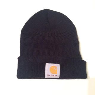 カーハート(carhartt)のcarhartt黒ニットキャップ(ニット帽/ビーニー)