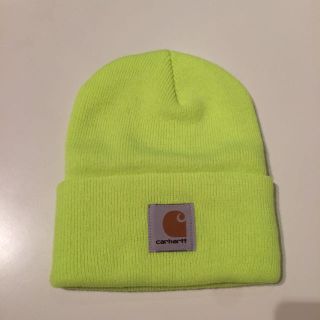 カーハート(carhartt)のcarhartt黄ニットキャップ(ニット帽/ビーニー)