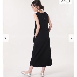 プラステ(PLST)の新品！♥️PLST♥️コットンワッフルバックボタンワンピース。サイズM。(ロングワンピース/マキシワンピース)